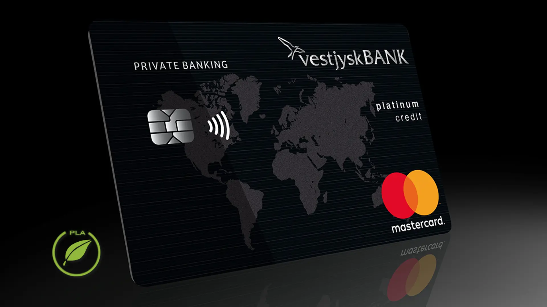 Sort Visa kort fra Vestjysk Bank Private Banking 