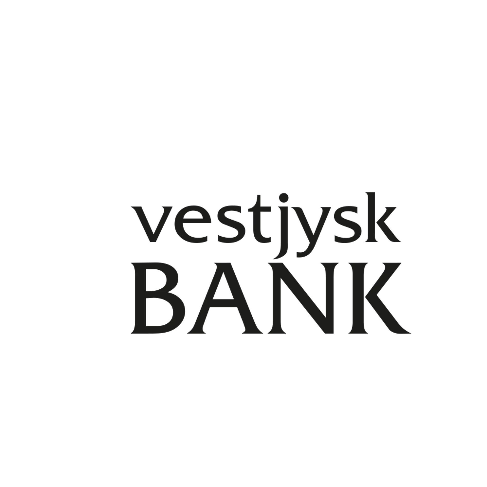 Vestjysk Bank logo i sort