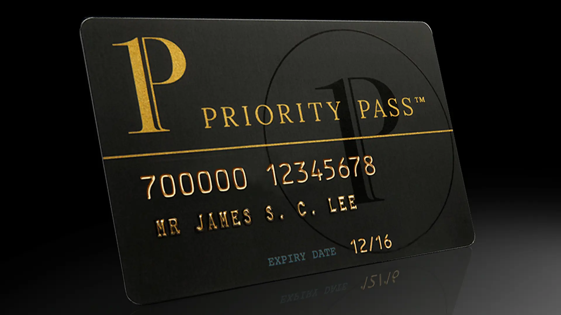 Kort med Priority Pass, som man kan få gennem Vestjysk Bank hvis man er en del af Private Banking 