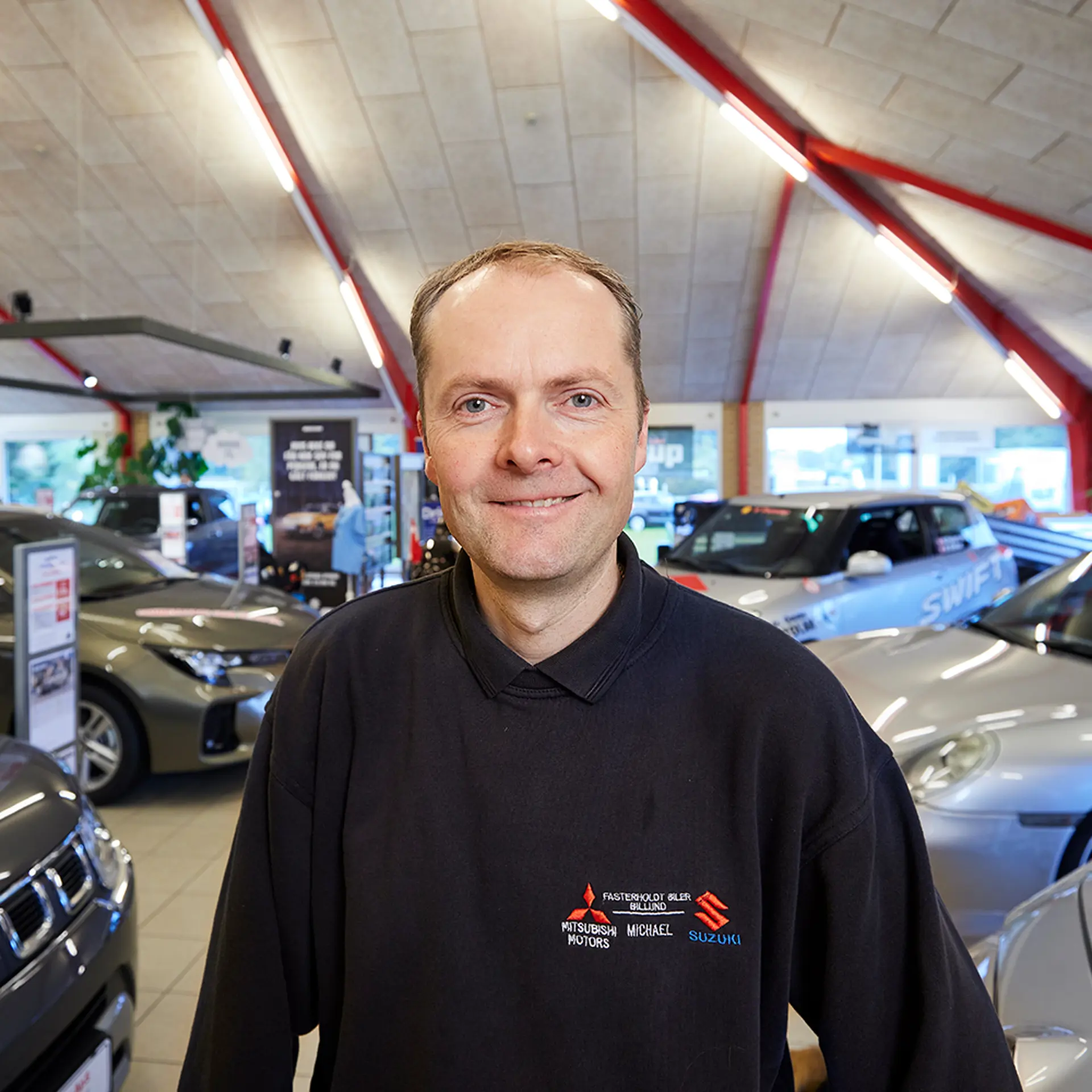 Michael fra Fasterholdt Biler som er erhvervskunde i Vestjysk Bank